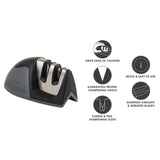 2-Pack: Ultra Sharp Knife Sharpener and Stainless Steel Vegetable And Meat Slicer Holder