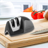 2-Pack: Ultra Sharp Knife Sharpener and Stainless Steel Vegetable And Meat Slicer Holder
