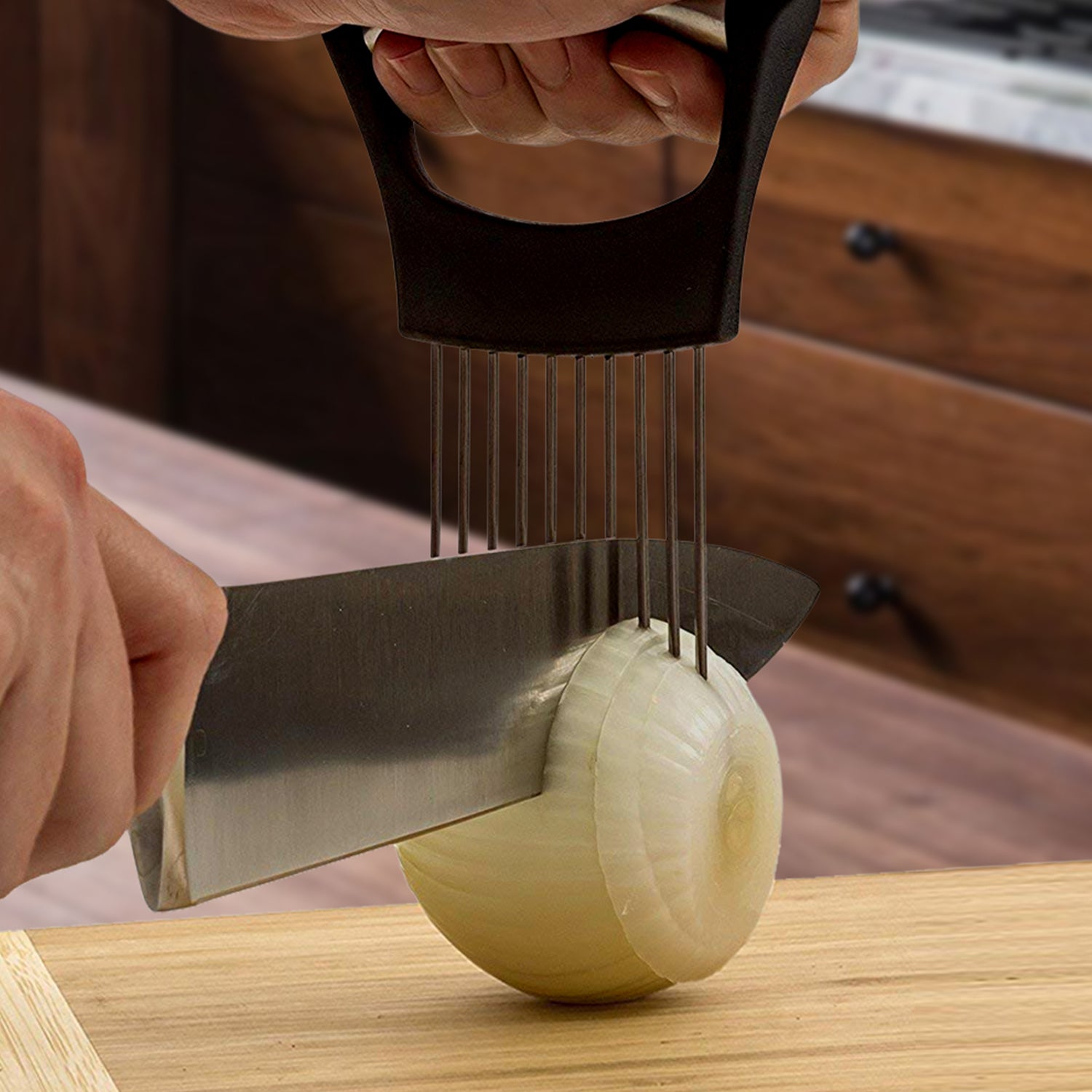 2-Pack: Ultra Sharp Knife Sharpener and Stainless Steel Vegetable And Meat Slicer Holder