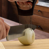 2-Pack: Ultra Sharp Knife Sharpener and Stainless Steel Vegetable And Meat Slicer Holder