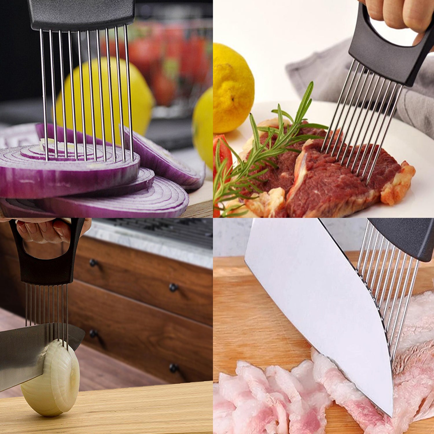 2-Pack: Ultra Sharp Knife Sharpener and Stainless Steel Vegetable And Meat Slicer Holder