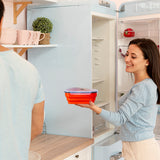 Collapsible Adjustable The Perfect Reusable Pizza Storage Container with 5 Microwavable Serving Trays