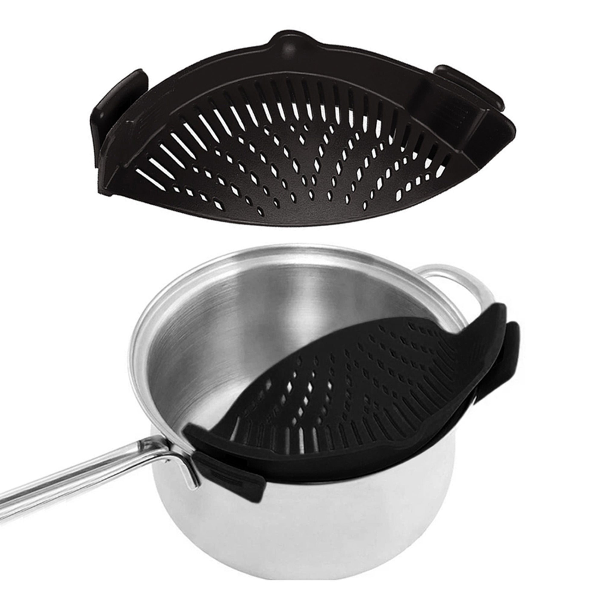 2-Pack: Easy Snap On Heat Resistance Silicone Kitchen Strainer