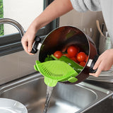 2-Pack: Easy Snap On Heat Resistance Silicone Kitchen Strainer