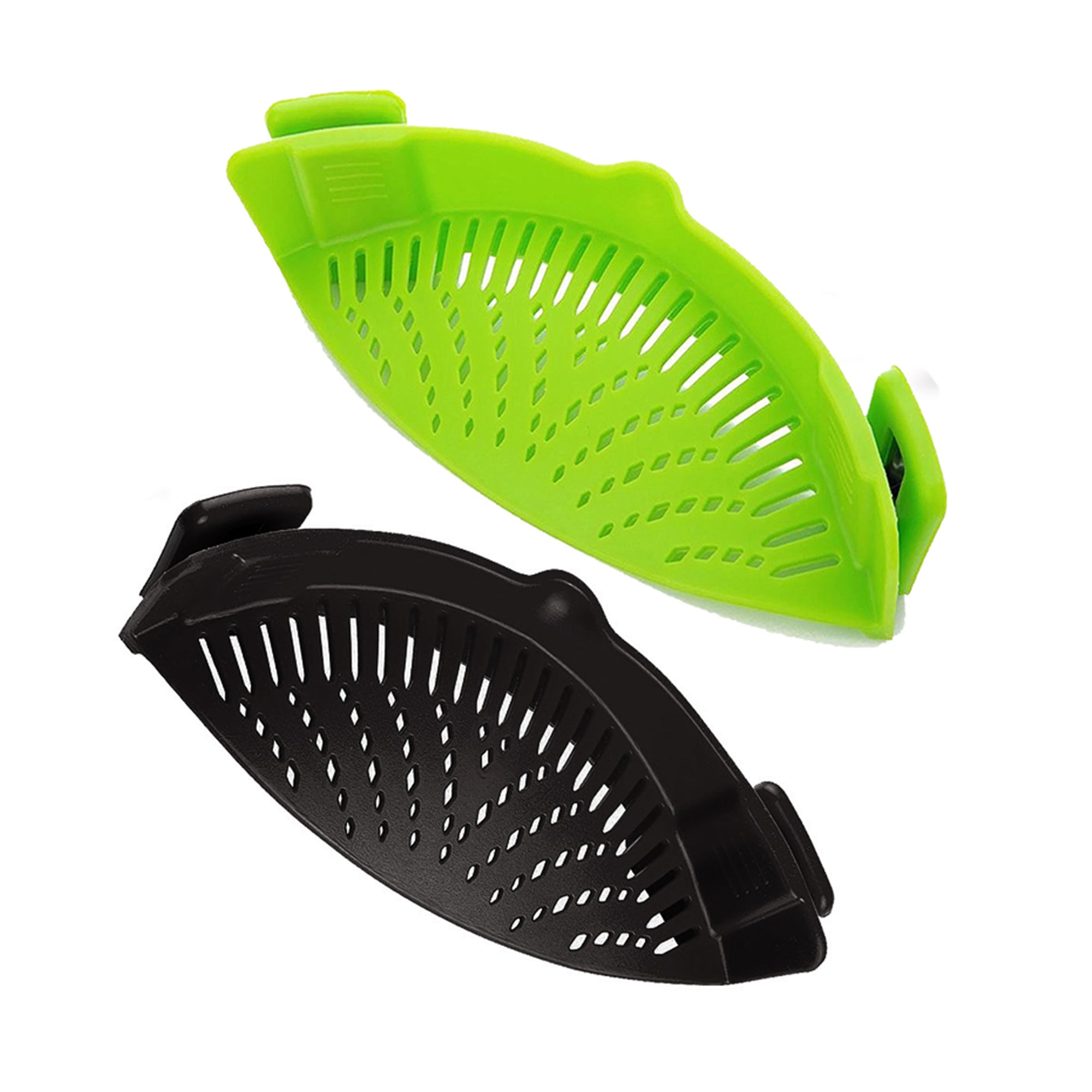 2-Pack: Easy Snap On Heat Resistance Silicone Kitchen Strainer