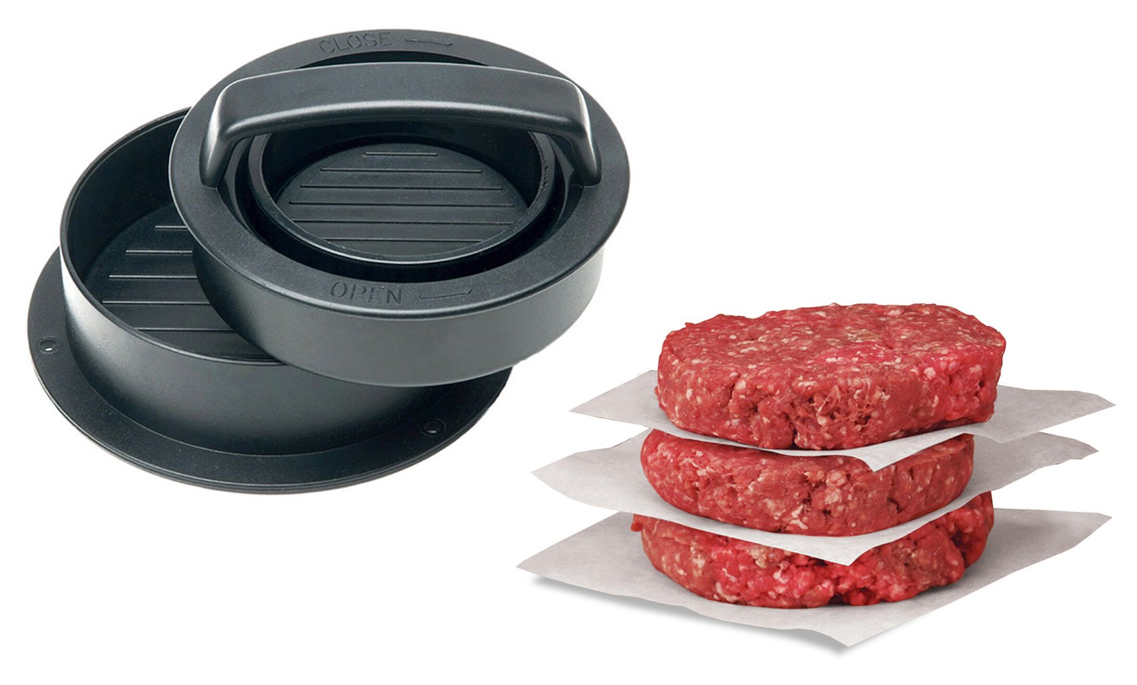 3-in-1 Hamburger and Slider Press Set