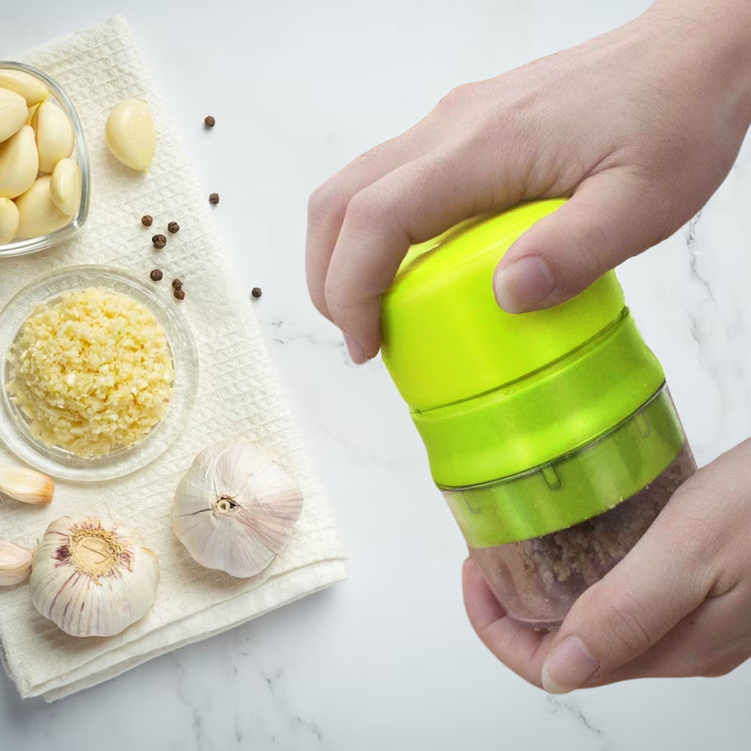 Mini Manual Food Chopper Dicer, Presser Mincer Kitchen Tool