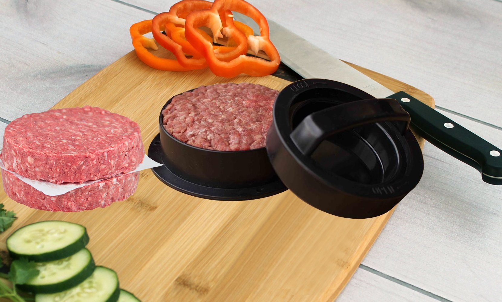 3-in-1 Hamburger and Slider Press Set
