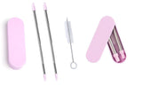 Collapsable Telescopic Reusable Drinkable Straw (1 or 2-Pack)