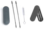 Collapsable Telescopic Reusable Drinkable Straw (1 or 2-Pack)