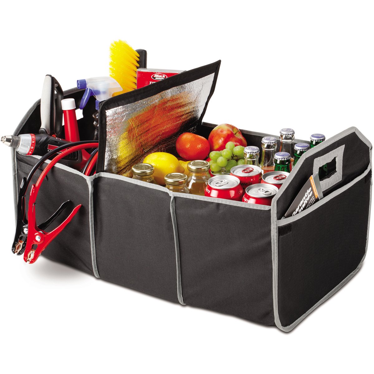 Collapsible Portable Multi-Compartment Heavy Duty Cargo Trunk Organizer