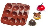 3-Pack : 6 Holes Semi Sphere Silicone Mold For Ice Chocolate Cake Jelly Pudding Handmade Soap