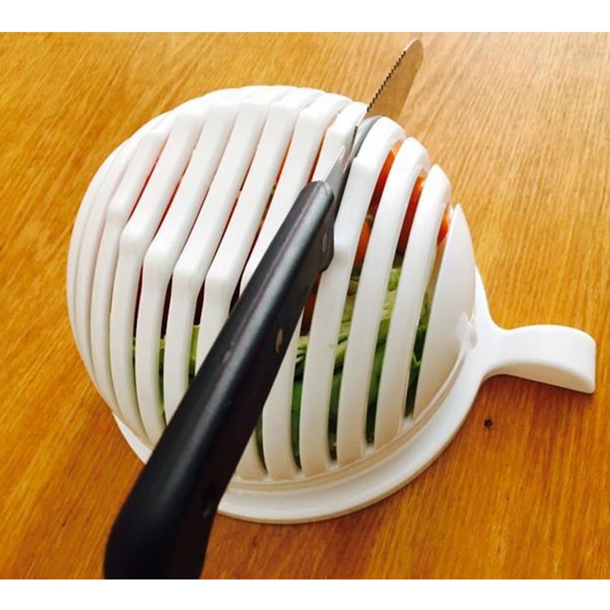 Quick-Chop Easy Salad Fruits Cutter Slicer  Bowl
