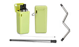 Collapsible, Portable, And Reusable Stainless Steel Drinking Straw With Case
