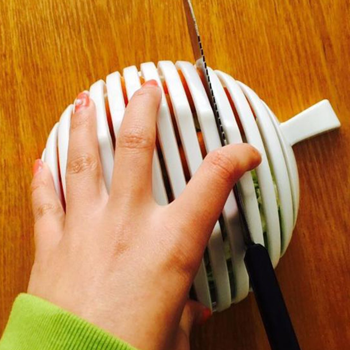 Quick-Chop Easy Salad Fruits Cutter Slicer  Bowl
