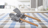 Non-Slip Heat Resistant Silicone Multiple Utensil Rest with Drip Pad