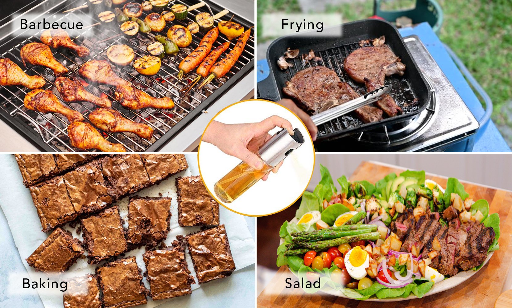 Oil Sprayer Set for Cooking, BBQ ,Baking Roasting