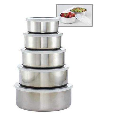 10 Piece Stainless Steel Bowl and Lids Ultimate Food Storage Set
