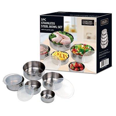 10 Piece Stainless Steel Bowl and Lids Ultimate Food Storage Set