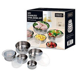 10 Piece Stainless Steel Bowl and Lids Ultimate Food Storage Set