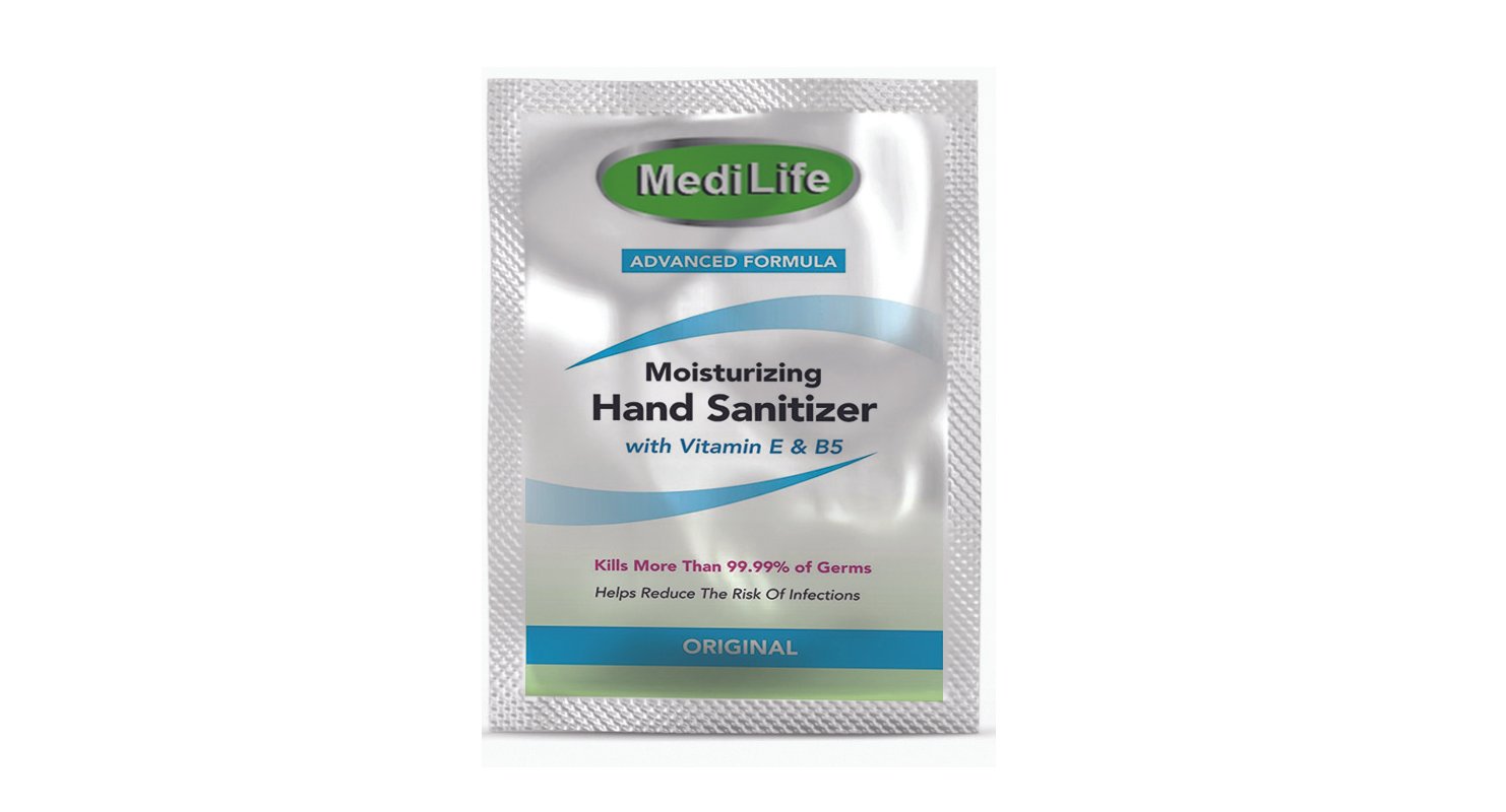 Alcohol Based Anti Bacterial Hand Cleaner And Sanitizer Sachet (12-Pack)