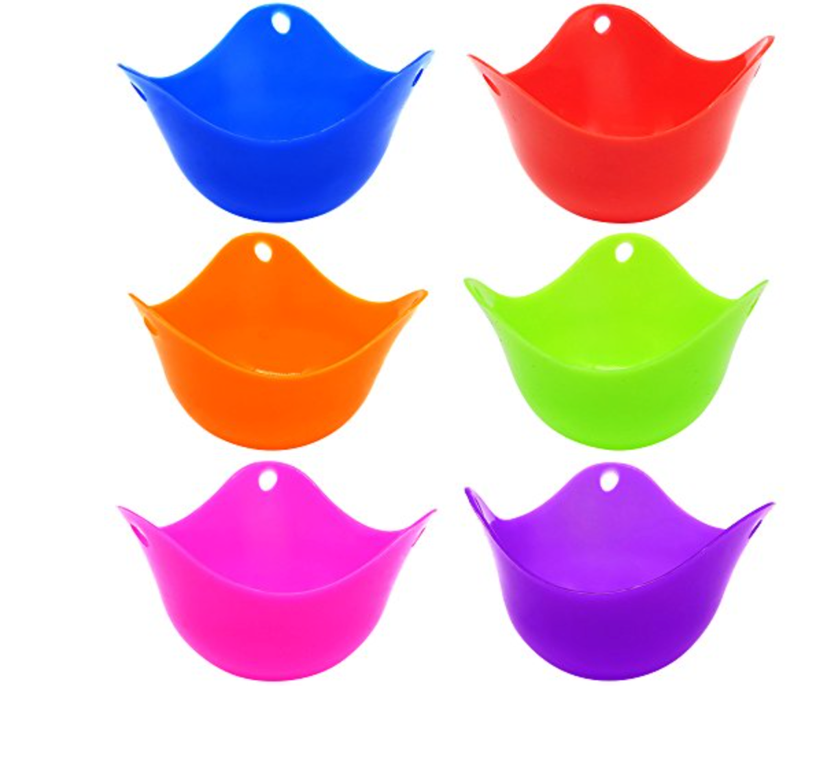 6-Pack: Silicone Egg Poaching Cups Set