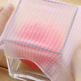 4-Pack : Reusable and Adjustable Silicone Food Covers