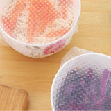 4-Pack : Reusable and Adjustable Silicone Food Covers