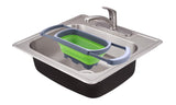 Over-the-Sink Collapsible Colander with Extendable Handles
