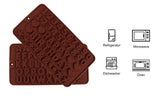 2-Pack: Silicone Chocolate Ice Decoration Tray  For Happy Birthday, Numbers, Symbols Mold