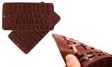 2-Pack: Silicone Chocolate Ice Decoration Tray  For Happy Birthday, Numbers, Symbols Mold