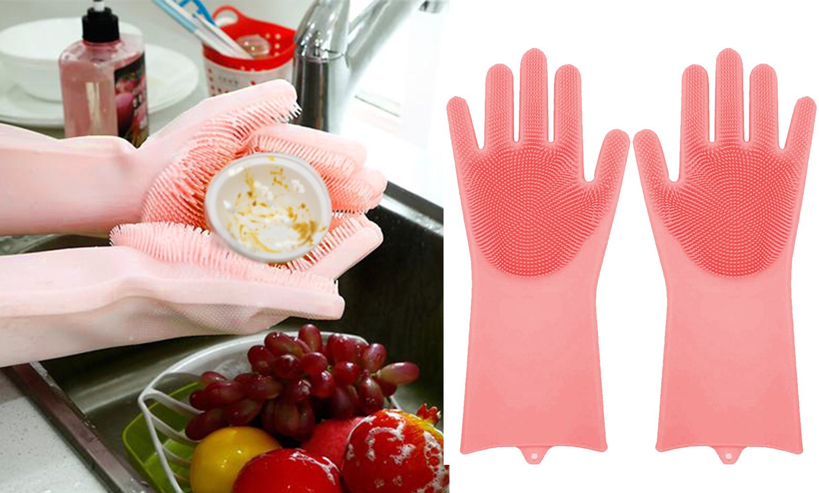 Magic Reusable Cleaning Scrubber Gloves