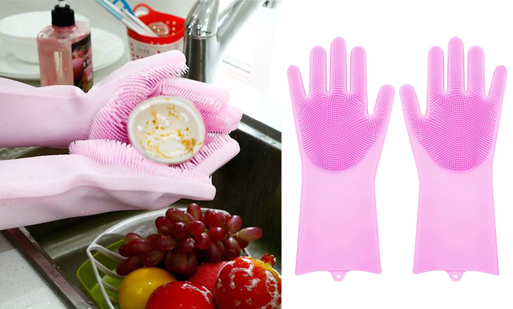 Magic Reusable Cleaning Scrubber Gloves