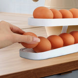 Space-Saving Rolling Eggs Dispenser and Organizer for Refrigerator Storage