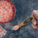 8-Piece: Double Sided Stackable Copper Magnetic Measuring Spoons Set with Leveler for Baking,Cooking,Roasting , Meal Preparation