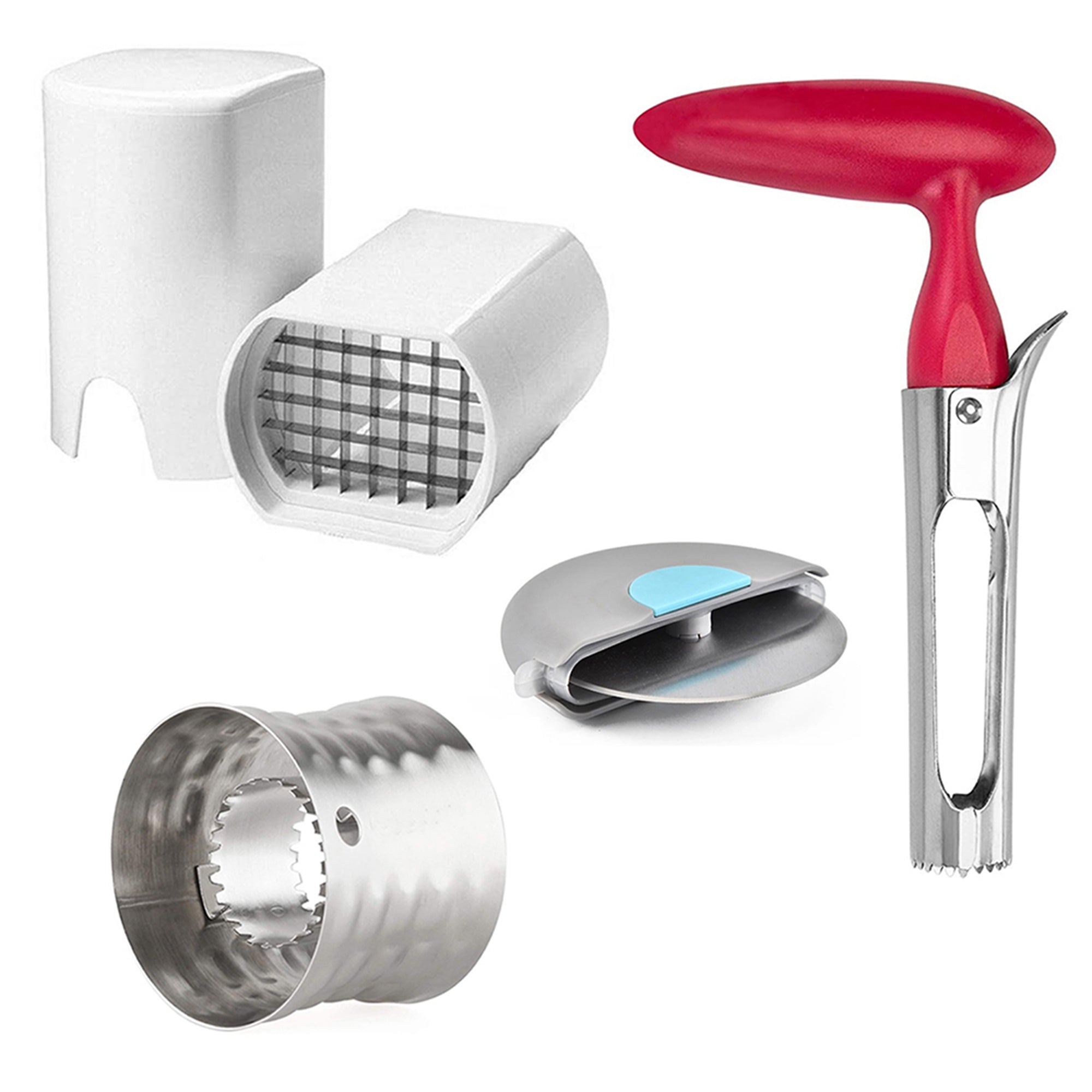 4-Pack: Kitchen Cutter ,Slicer, Dicer, Peeler and Corer Gadgets ...