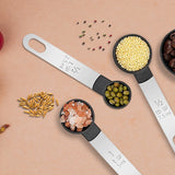 8-Piece: Nesting Measuring Cups Set and Spoons Set with Stainless Steel Handle For Measuring Dry and Liquid Ingredients Spices