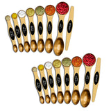 8-Piece: Double Sided Stackable Copper Magnetic Measuring Spoons Set with Leveler for Baking,Cooking,Roasting , Meal Preparation
