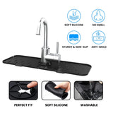 Silicone Kitchen Sink Faucet Splash Guard Guard & Drip Catcher Tray Dish Sponge Holder Kitchen Sink Accessories Protector Home Organization