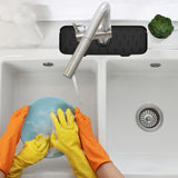 Silicone Kitchen Sink Faucet Splash Guard Guard & Drip Catcher Tray Dish Sponge Holder Kitchen Sink Accessories Protector Home Organization