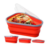 Collapsible Adjustable The Perfect Reusable Pizza Storage Container with 5 Microwavable Serving Trays