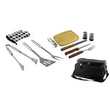 12-Piece BBQ Grill Tool Set with Insulated Cooler Bag – Portable Outdoor Cooking Kit with Utensils & Accessories