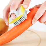 3-Piece: Fruit and Vegetable Brush Cleaner Scrubber with Soft Bristles