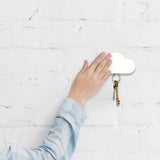 2-Pack: Magnetic Stick Anywhere Cloud Design Keys Keychains Small items Holder Rack Organizer