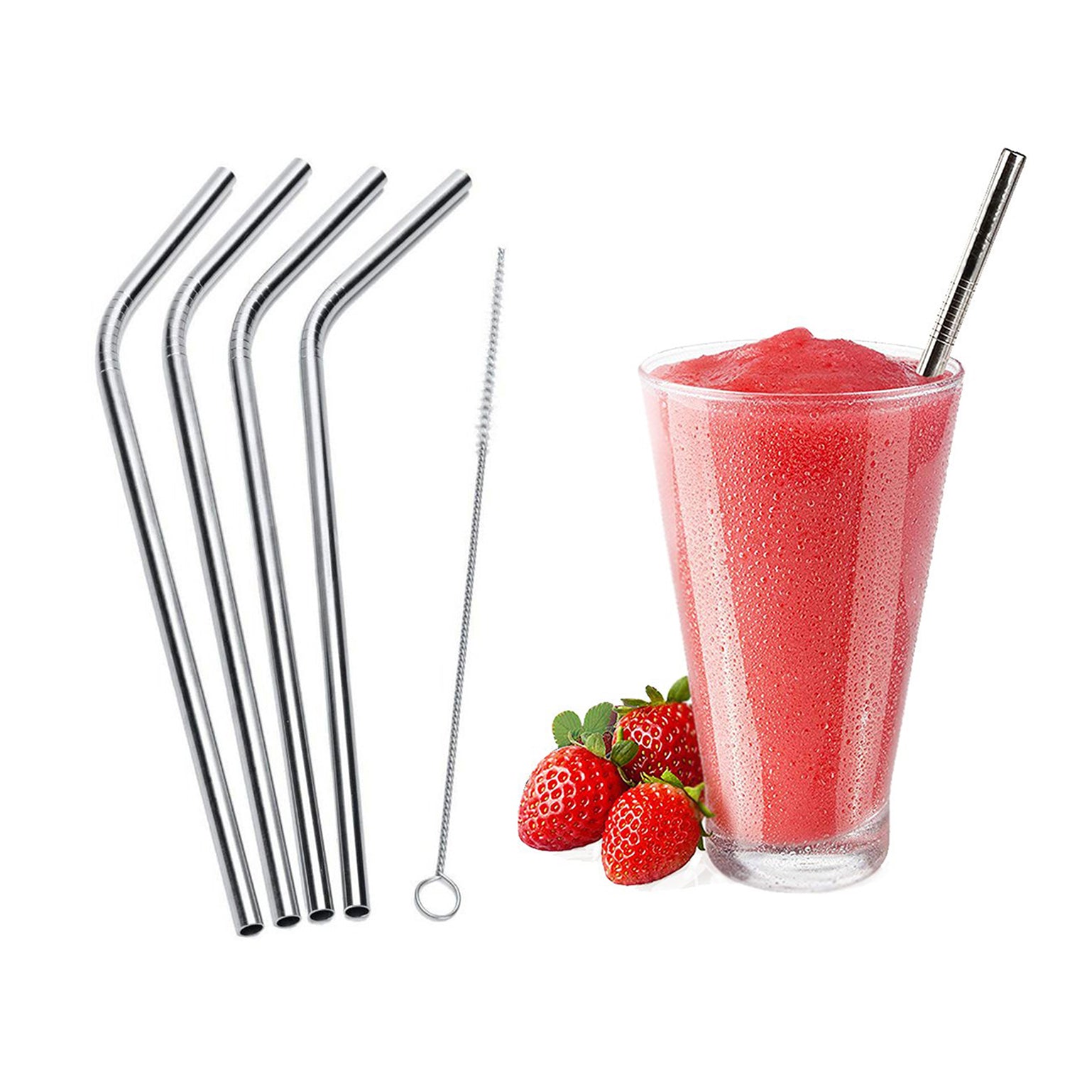 Stainless Steel Bent Or Straight Drinking Straws
