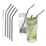 Stainless Steel Bent Or Straight Drinking Straws