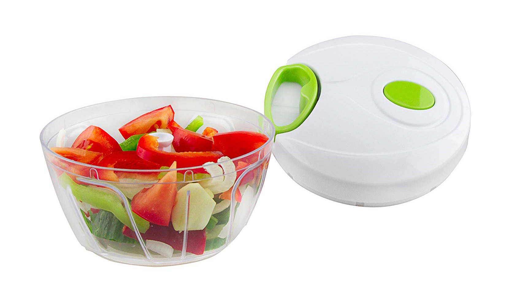 Compact & Powerful Hand Held Vegetable and Fruit Chopper and Slicer