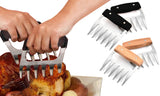 Stainless Steel Meat-Shredding Claws With Wooden Handle (1-Pair)