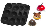 3-Pack : 6 Holes Semi Sphere Silicone Mold For Ice Chocolate Cake Jelly Pudding Handmade Soap