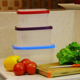 6-Piece BPA Free Food Storage Container Set with Color Coded Lids
